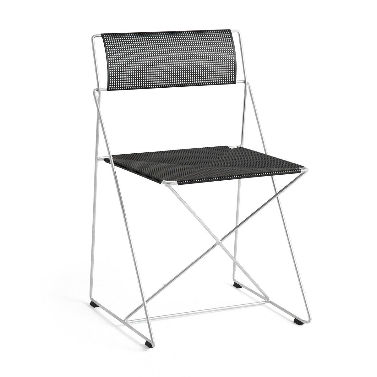 Silla de exterior X-Line · HAY · Black / Hot-Dip Galvanized
