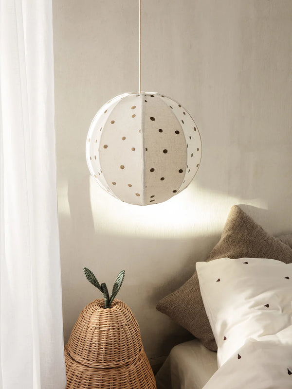 Embroidered fabric lampshade Dots · Ferm Living