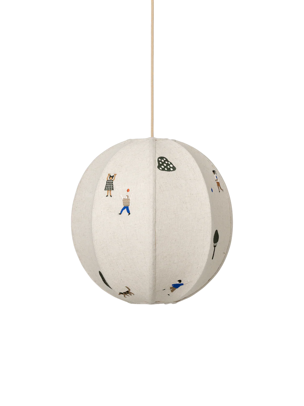 The Park Embroidered Textile Lampshade
