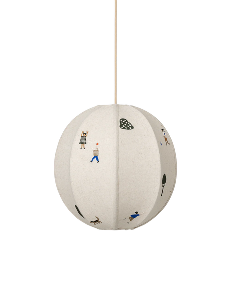 The Park Embroidered Textile Lampshade