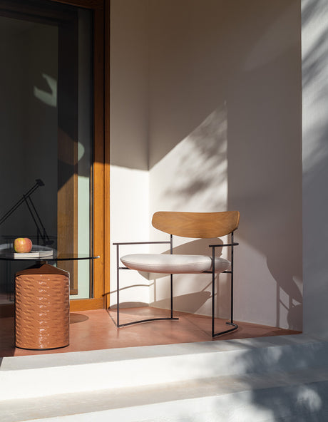 Butaca Keel en una terraza