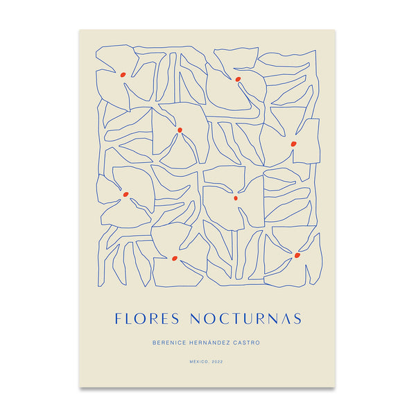 Lámina Flores Nocturnas Poster No. 01 de Paper Collective