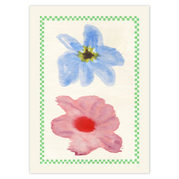 Lámina Flower with Checks de Paper Collective