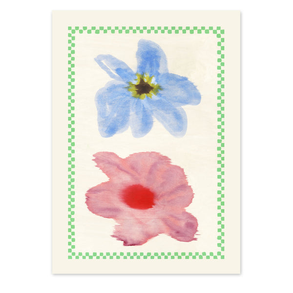 Lámina Flower with Checks de Paper Collective