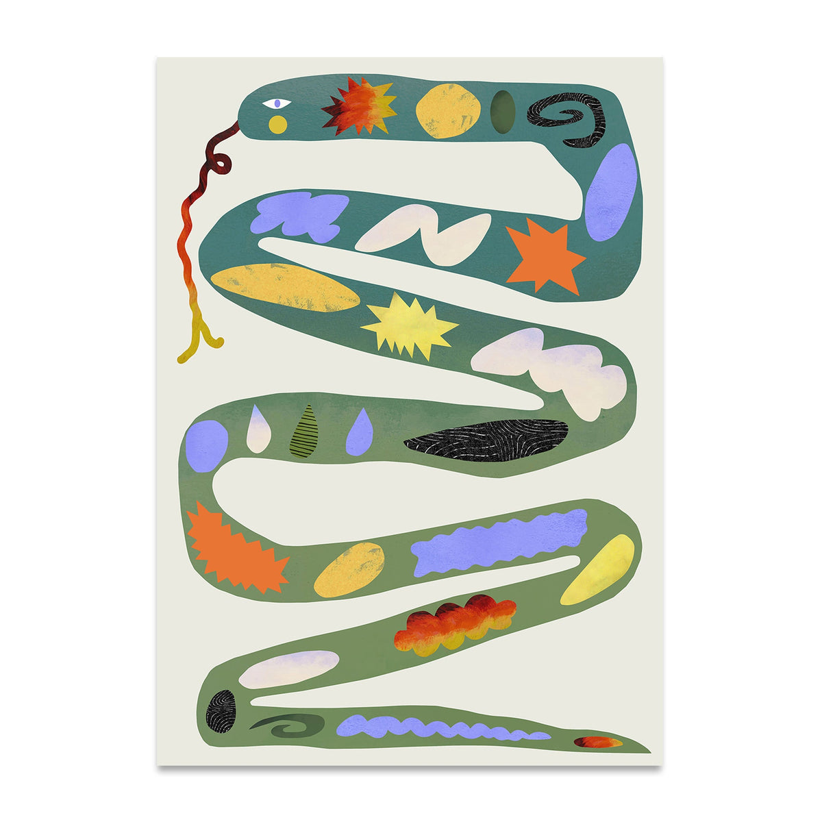 Lámina Green Snake de Paper Collective