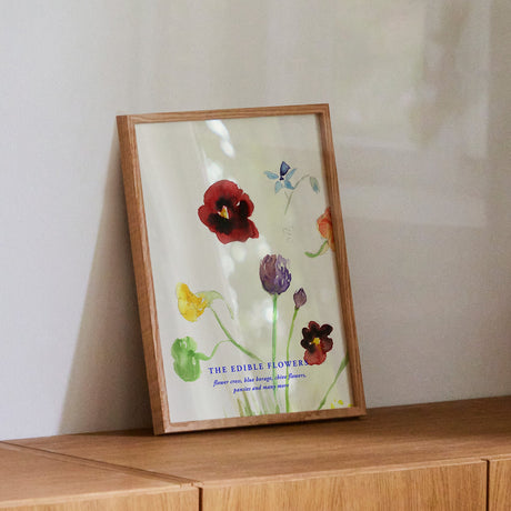 Lámina The Edible Flowers de Paper Collective