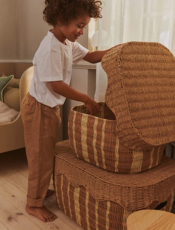 Cestos de arrumação Rivan conjunto de 2 natural/branco-sujo · Ferm Living