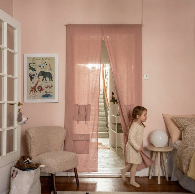 Settle Door Curtain Rose