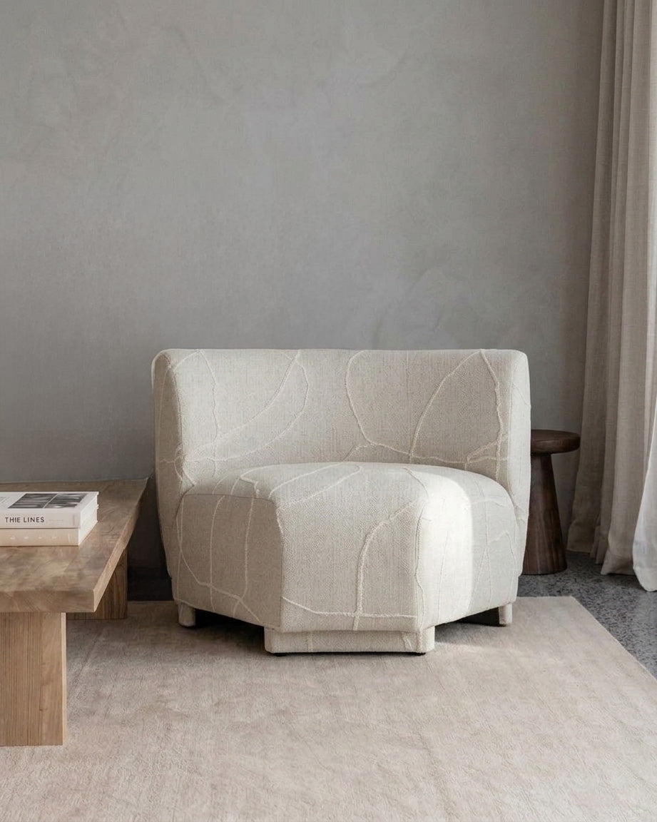 Rico Sofa Corner - Narrow - Can Lis Sand/Off-White