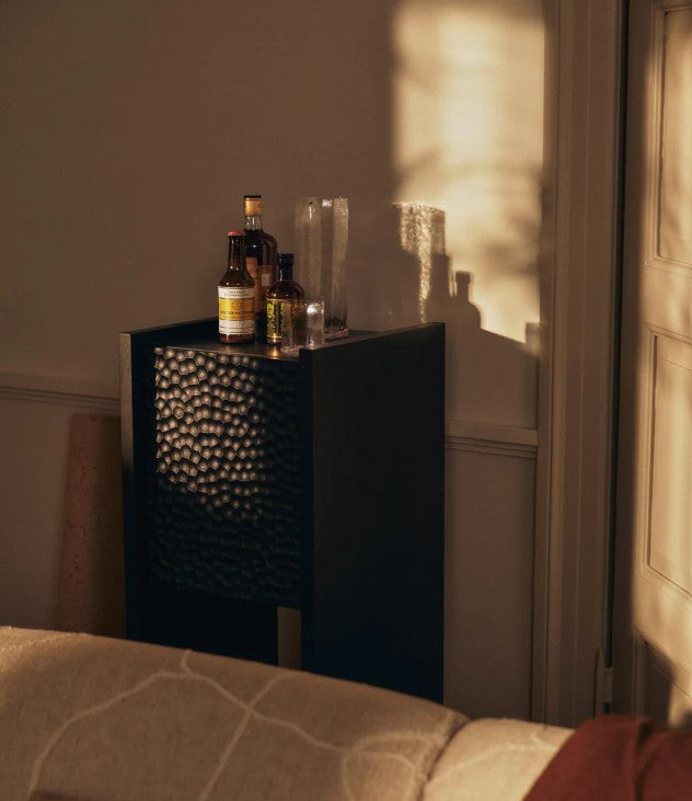 Scarni Pedestal Cabinet Dark Stained Ash
