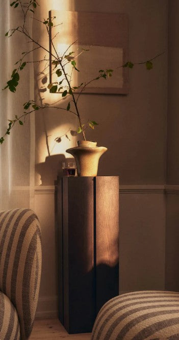 Parcel Pedestal Dark Stained Oak