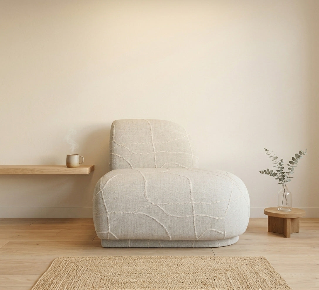 Rico Sofa Open End Right - Can Lis Sand/Off-White