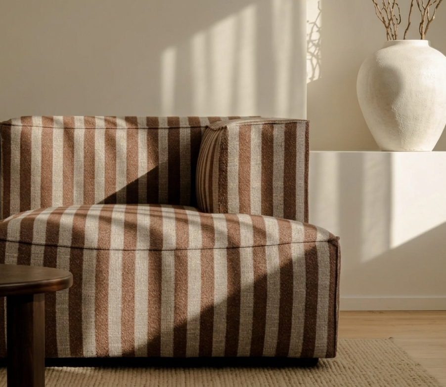Catena Sofa Chaise Longue Right L601 - Louisiana Sand/Chocolate