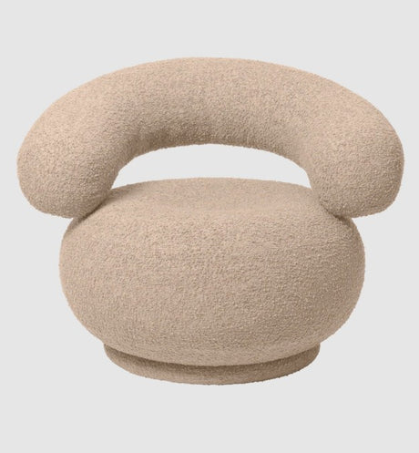 Orbo Lounge Chair - Raw Bouclé Natural