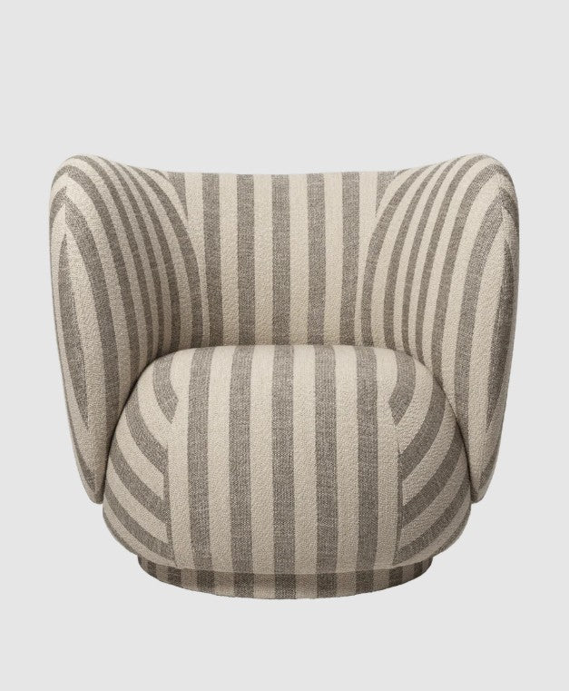 Rico Lounge Chair - Swivel - Louisiana Sand/Off-White