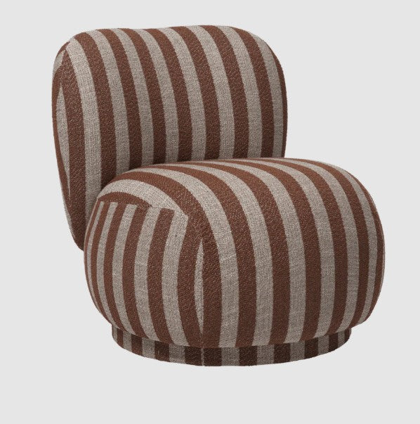 Rico Piccolo Lounge Chair - Swivel - Louisiana Sand/Chocolate
