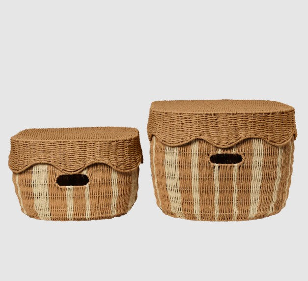 Rivan Storage Baskets - Set of 2 Natural/Off-White
