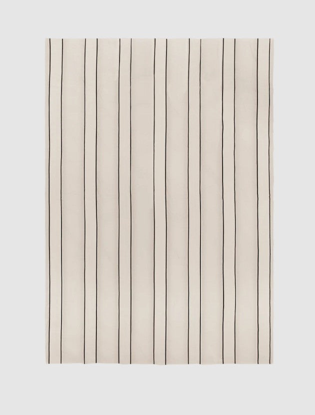 Twill Bedspread - Single Off-White/Black