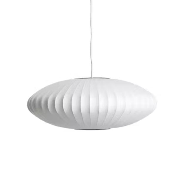 Nelson Saucer Crisscross Bubble Pendant Small Off White