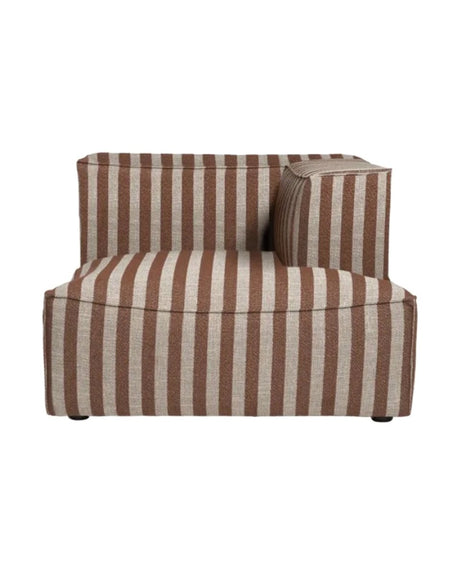 Módulo de sofá Catena chaise longue direita L601 Louisiana areia/chocolate · Ferm Living