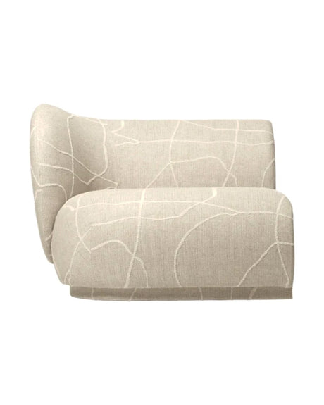 Módulo sofá Rico reposabrazos izquierdo Can Lis arena/blanco roto · Ferm Living