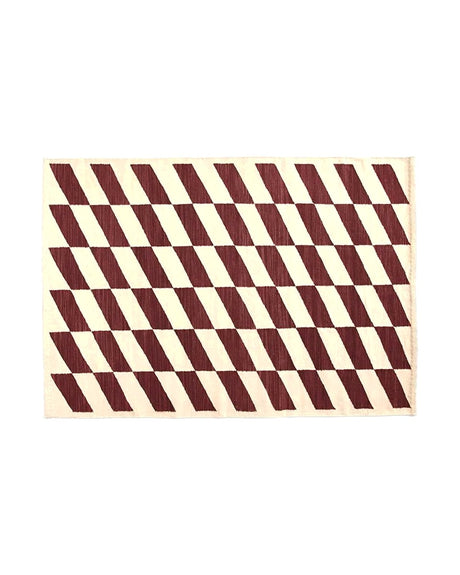Tapis Shift Kelim bordeaux · HAY