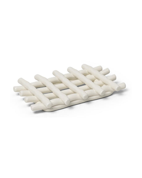 Saboneteira de cerâmica branco-sujo · Ferm Living