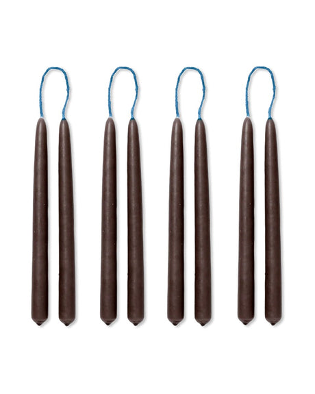 Candles Dipped set of 8 brown · Ferm Living