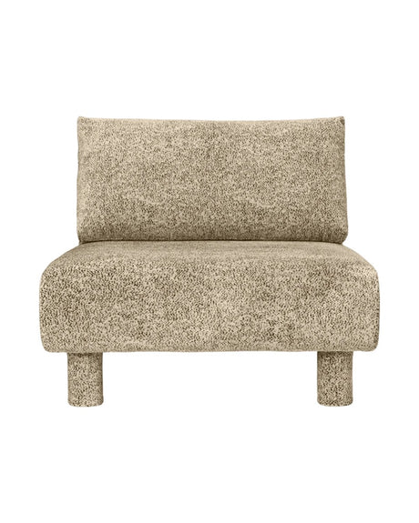 Sofá Dase Poppy veludo manteiga e preto · Ferm Living