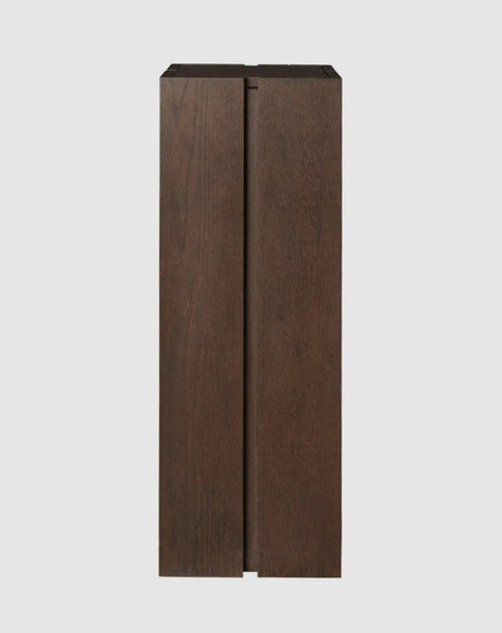Parcel Pedestal Dark Stained Oak