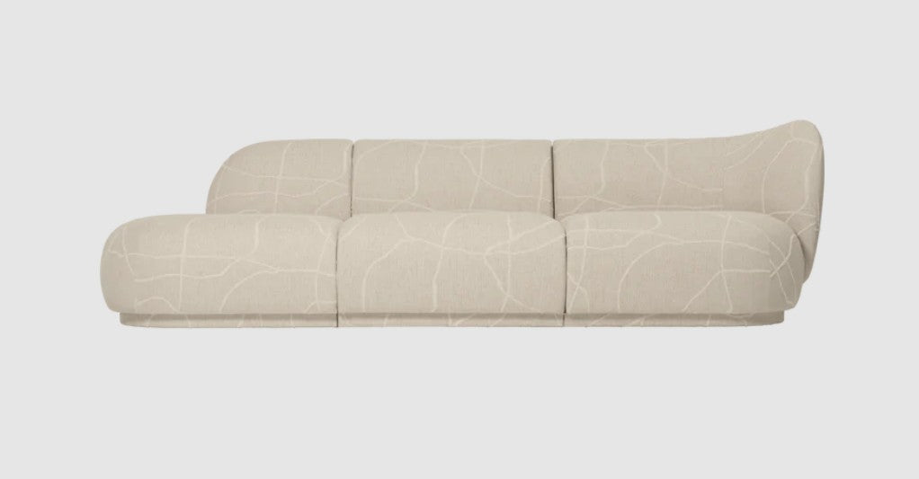Rico Sofa Open End Left - Can Lis Sand/Off-White