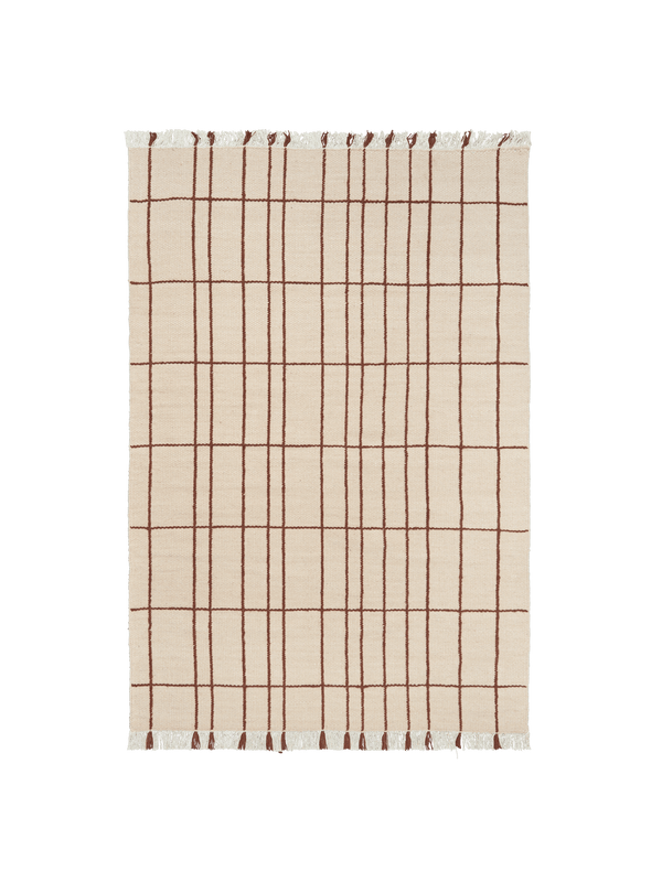 Alfombra Sen pergamino/castaño · Ferm Living