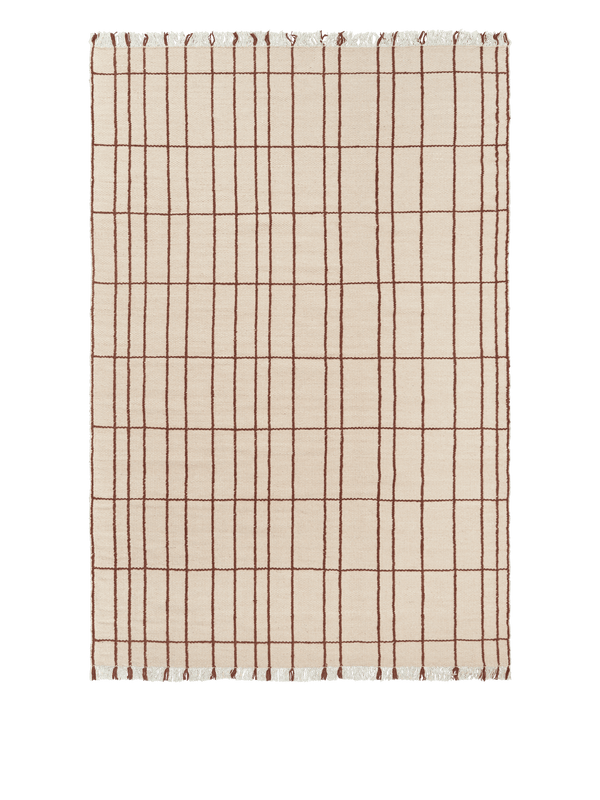 Alfombra Sen pergamino/castaño · Ferm Living