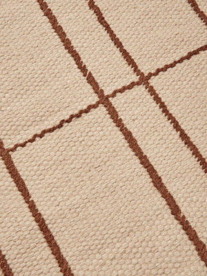 Alfombra Sen pergamino/castaño · Ferm Living