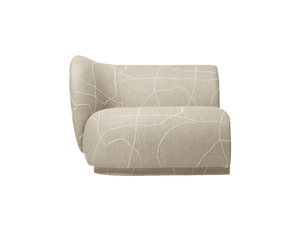 Módulo sofá Rico reposabrazos izquierdo Can Lis arena/blanco roto · Ferm Living