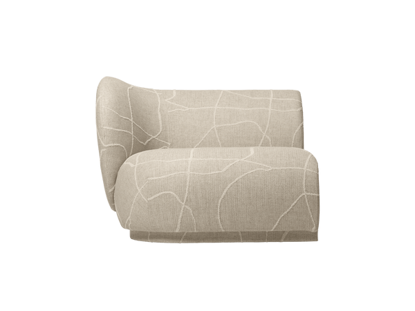 Módulo sofá Rico reposabrazos izquierdo Can Lis arena/blanco roto · Ferm Living