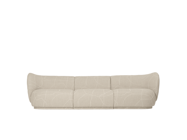 Módulo sofá Rico reposabrazos izquierdo Can Lis arena/blanco roto · Ferm Living