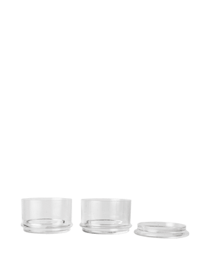 Stackable containers Boya set of 2 · Ferm Living Clear with Bubbles