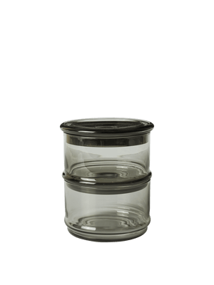 Stackable containers Boya set of 2 · Ferm Living Smoked Grey
