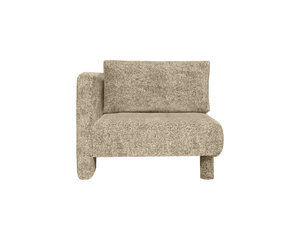 Sofá Dase Poppy terciopelo mantequilla y negro · Ferm Living