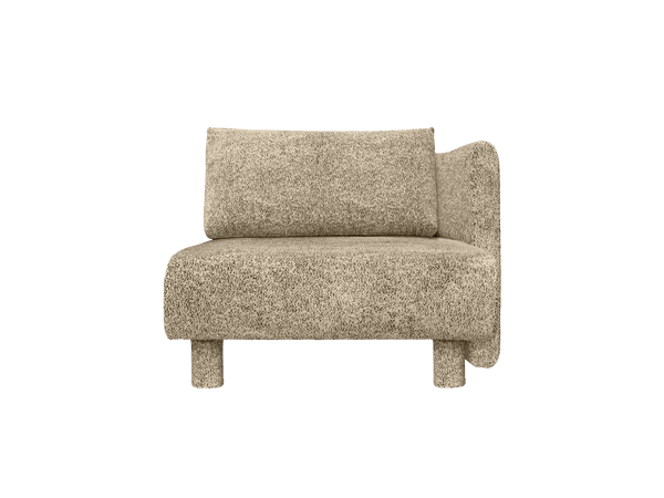 Sofá Dase Poppy terciopelo mantequilla y negro · Ferm Living