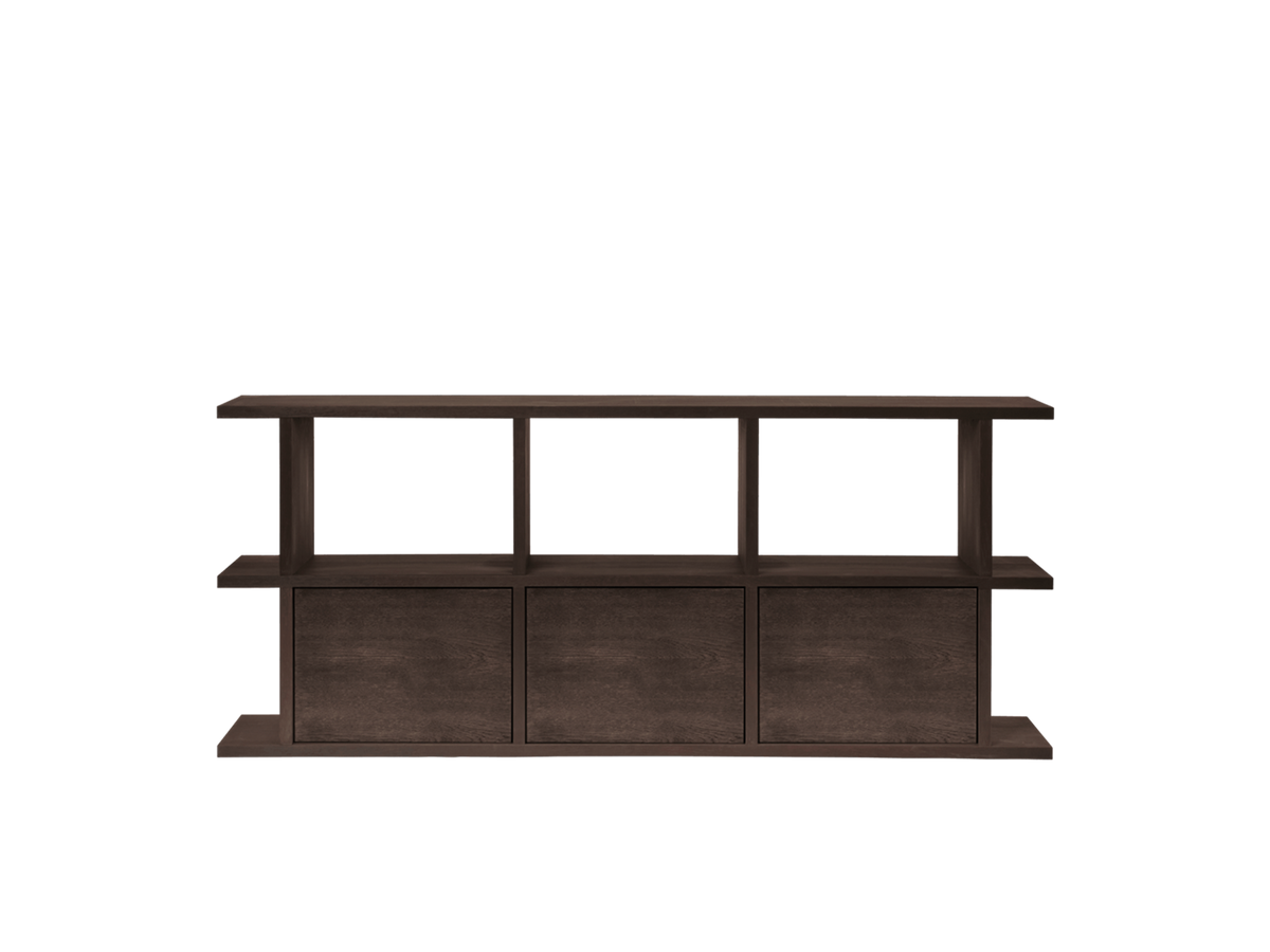 Librería Kona 3x2 con 3 módulos armario roble teñido oscuro · Ferm Living · vista 2