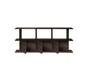 Librería Kona 3x2 con 3 módulos armario roble teñido oscuro · Ferm Living · vista 3