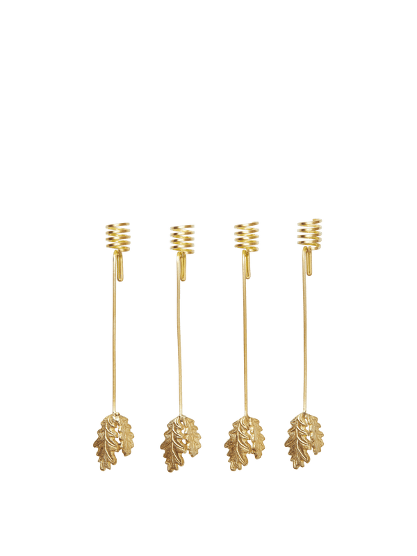 Portavelas para árbol Oak Leaf · Ferm Living · Brass