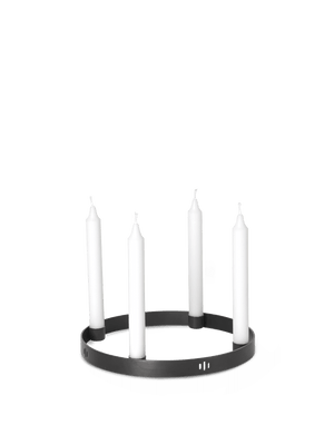 Portavelas Circle · Ferm Living · Small · Black Brass