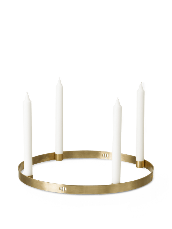 Portavelas Circle · Ferm Living · Large · Brass
