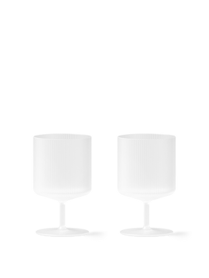 Calici da vino Ripple set da 2 · Ferm Living Frosted