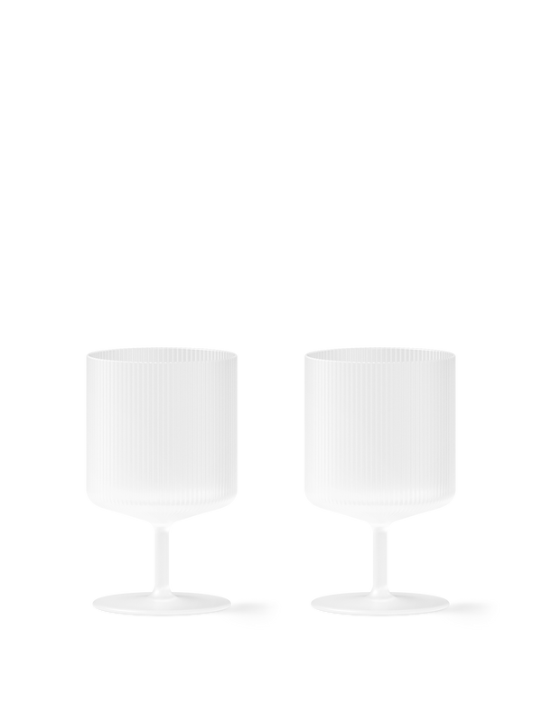 Copas de vino Ripple set de 2 · Ferm Living Frosted