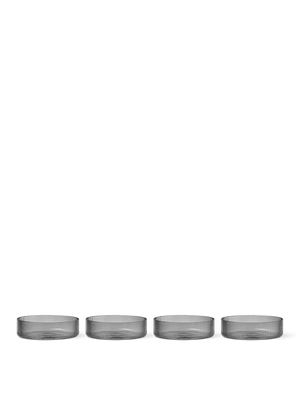 Cuencos de servir Ripple set de 4 · Ferm Living Smoked Grey