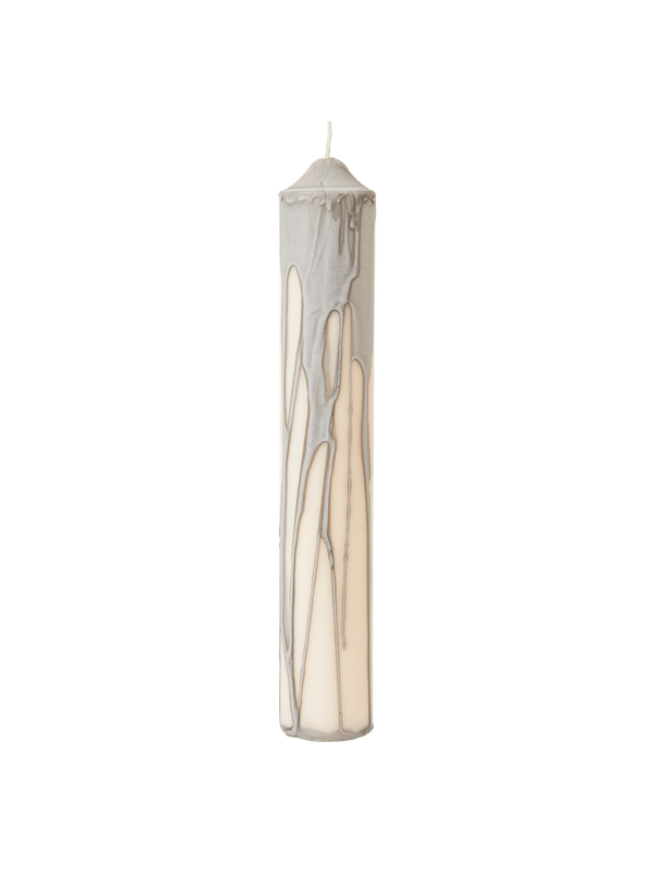 Vela cilíndrica Dryp · Ferm Living · Large Warm Grey